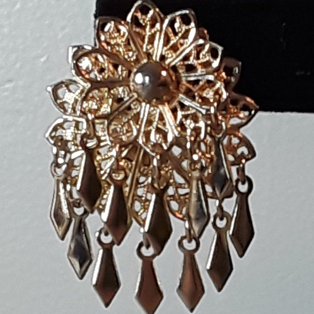 Vintage Filigree Clip-on Earrings